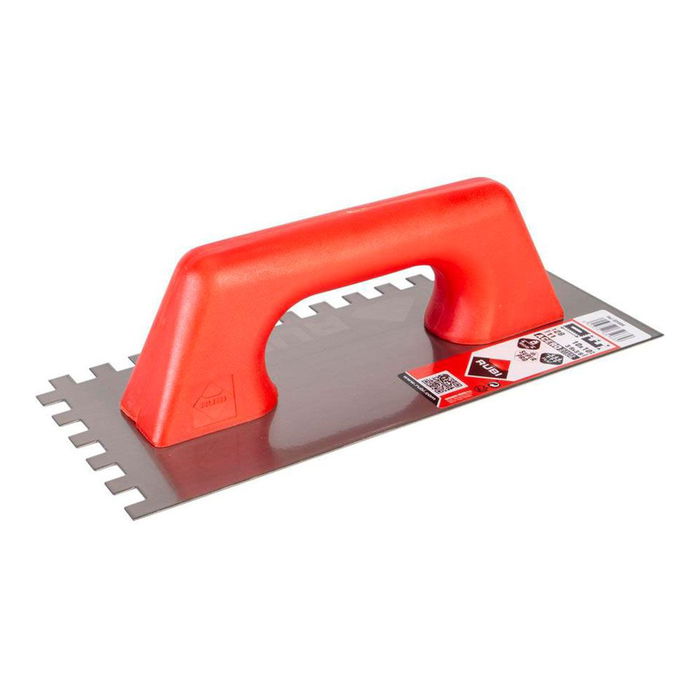 Rubi R65968 Peine de acero 28cm mango plástico cerrado 10x10mm para alicatar cerámica