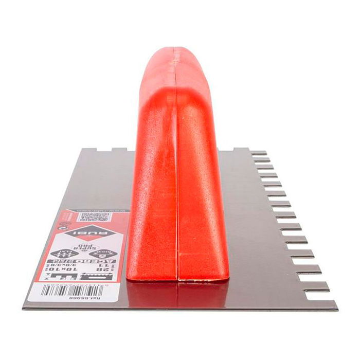 Rubi R65968 Peine de acero 28cm mango plástico cerrado 10x10mm para alicatar cerámica