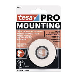 Tesa Cinta Doble Cara Mounting Pro Especial Pared Pintada 19 mm x 1,5 m Referencia 66743-00002-00