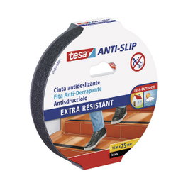 Tesa Cinta antideslizante negra 15 m x 25 mm