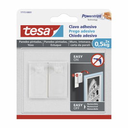 Tesa Clavo adhesivo para paredes pintadas y yeso hasta 0,5 kg