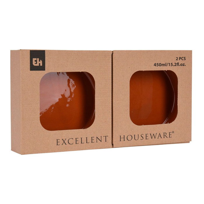 Excellent Houseware Set 2 Cazuelas para Aperitivos de Barro Color Terracota 450 ml ø15,5 x 3,8 cm Aptas Microondas Horno Lavavajillas Excellent Houseware Set 2 Cazuelas para Aperitivos de Barro Color Terracota 450 ml ø15,5 x 3,8 cm Aptas Microondas Horno Lavavajillas