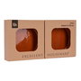 Excellent Houseware Set 2 Cazuelas para Aperitivos de Barro Color Terracota 450 ml ø15,5 x 3,8 cm Aptas Microondas Horno Lavavajillas