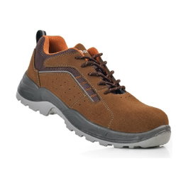 Anibal Lusitania Zapatos de Seguridad Microfibra Serraje Marrón S1P Metalfree SRC Talla 38