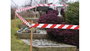 TESA Cinta de balizamiento no adhesiva Rojo/Blanco 80 mm x 100 m