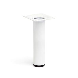 Rei Pata cilíndrica acero blanco mod.401g 2-401g.150.01 para muebles ø3x15cm carga 150kg
