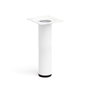 Rei Pata Cilíndrica 401g para Muebles - Acero Blanco, Ø30 x 150 mm, Sistema Atornillado, Soporta 150 kg