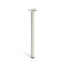 Rei Pata cilíndrica mod. 401g de acero acabado blanco Ø30 x 400 mm