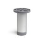 Rei Pata Cilíndrica Regulable para Muebles Modelo 405 de Aluminio Anodizado Mate, Ø3,9 x 10 cm, Soporte hasta 150 kg para Muebles Bajos