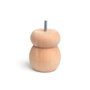 Rei Pata Redonda Modelo 450 para Sofás y Muebles Bajos, Madera de Haya Acabado Crudo, Ø7.7x10cm, Peso Máx. 250kg, Espiga M8, Ideal DIY y Restauración