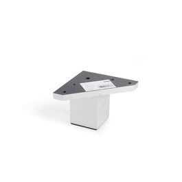 Rei Pata Esquinera Cuadrada ABS Acabado Aluminio Mod.972 para Muebles Bajos 4.2x4.2x6cm