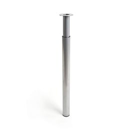 Rei Pata Extensible Cilíndrica Mod.406e Acero Acabado Aluminio Altura 71/110cm Para Mesas y Encimeras