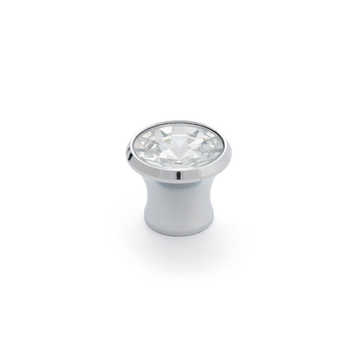 Rei Pomo para mueble modelo 943 de cristal, transparente, ø27 mm, 4 uds Rei Pomo para mueble modelo 943 de cristal, transparente, ø27 mm, 4 uds