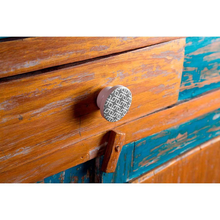 Rei Pomos Redondos para Mueble e225 - Pack 4 Unidades en Madera Acabado Gris Ø38mm