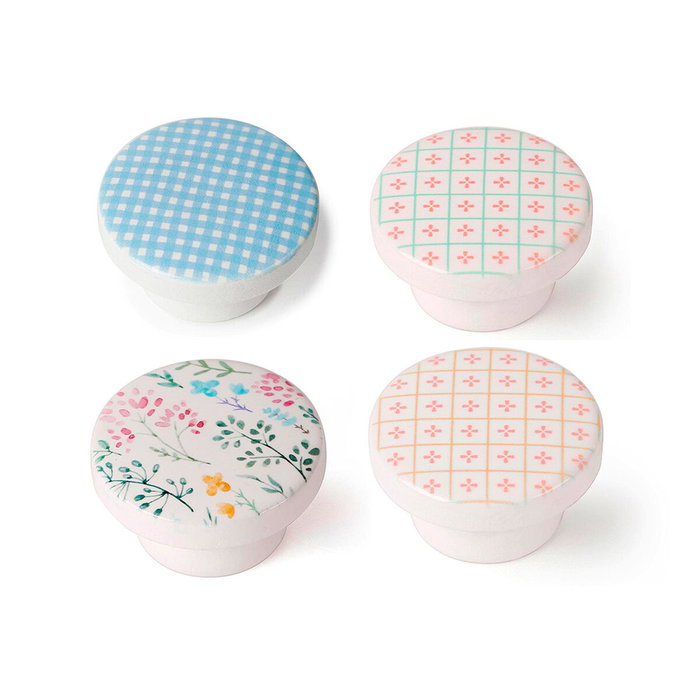 Rei Pomos Redondos m3 Blanco Ilustrado (Pack de 4) Rei Pomos Redondos m3 Blanco Ilustrado (Pack de 4)