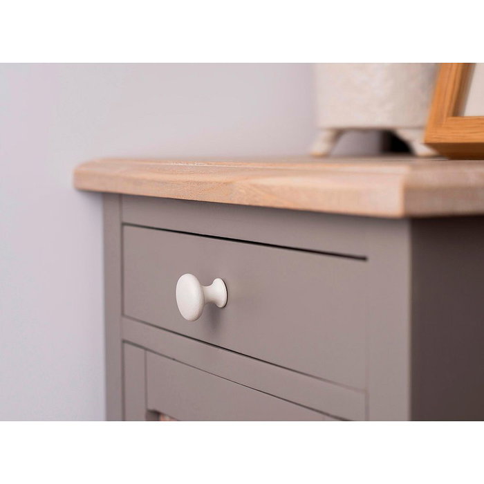 Rei mod. 760 Blister 4 Pomos Redondos para Mueble Zamak Acabado Blanco Poro ø25mm