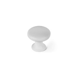 Rei mod. 760 Blister 4 Pomos Redondos para Mueble Zamak Acabado Blanco Poro ø25mm