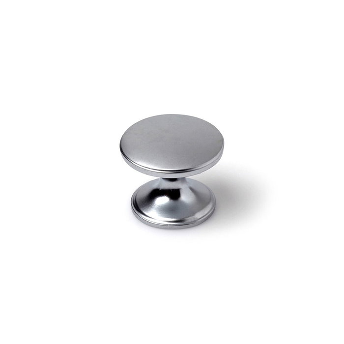 Rei Pomo para mueble modelo 756 de zamak, ø33 mm, cromo mate, 4 uds Rei Pomo para mueble modelo 756 de zamak, ø33 mm, cromo mate, 4 uds