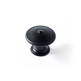 Rei Pomo Redondo para Mueble Zamak Negro Mate Mod. 3121 Ø30mm Blister 4 Unidades
