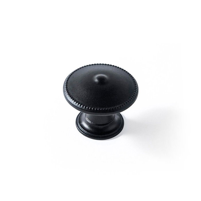 Rei Pomo Redondo para Mueble Zamak Negro Mate Mod. 3121 Ø30mm Blister 4 Unidades Rei Pomo Redondo para Mueble Zamak Negro Mate Mod. 3121 Ø30mm Blister 4 Unidades