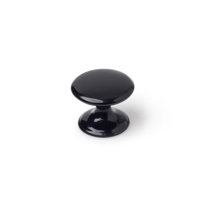 Rei Pomo para mueble modelo 756 de zamak negro Ø33 mm, 4 uds Rei Pomo para mueble modelo 756 de zamak negro Ø33 mm, 4 uds
