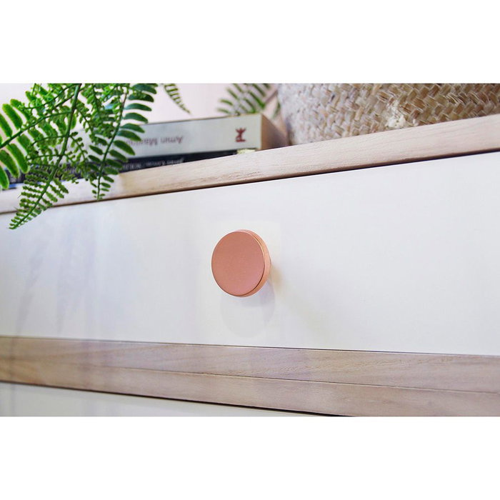 Rei mod 774 Blister 2 Pomos Redondos para Mueble Ø35mm Zamak Oro Rosso Mate