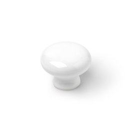 Rei Pomo para mueble modelo 821 de porcelana, blanco, Ø35 mm, 4 unidades