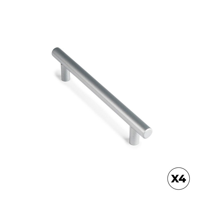 Rei Tirador de Mueble Tipo Asa Modelo 891h, Acero Inoxidable con Acabado Aluminio, 128 mm, Blíster de 4 Unidades Rei Tirador de Mueble Tipo Asa Modelo 891h, Acero Inoxidable con Acabado Aluminio, 128 mm, Blíster de 4 Unidades
