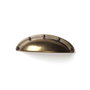 Rei Tirador de mueble tipo concha modelo 2004, acabado cuero viejo, 64 mm, pack de 4