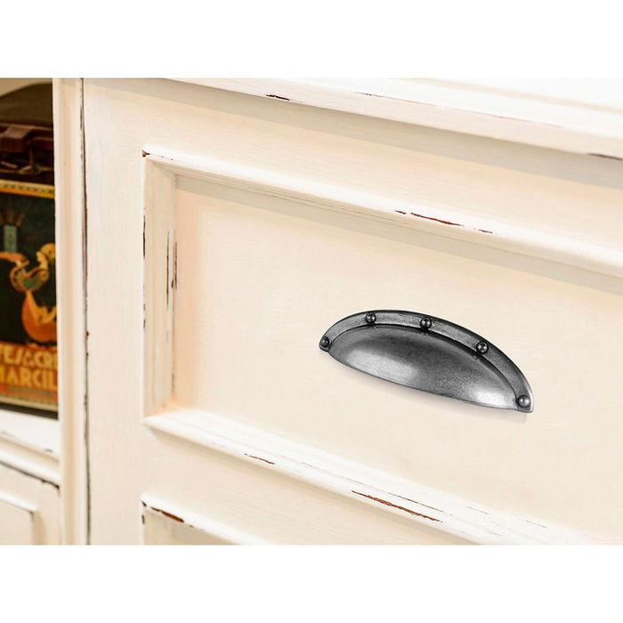 Rei Tirador Tipo Concha Zamak Plata Vieja Modelo 2004 Blister 4 Unidades 64mm Entrepuntos