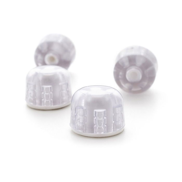 Rei Tope de puerta Top Transparente Adhesivo Plástico ABS Protección Paredes Suelo 30x30x22mm