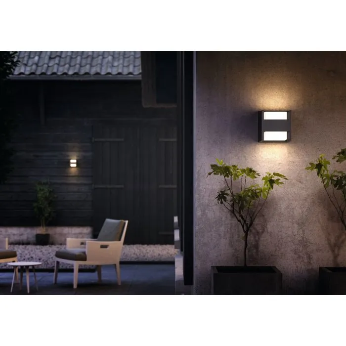 Philips Aplique de Exterior Arbor 2x4.5W LED 800lm 230V IP44 Antracita