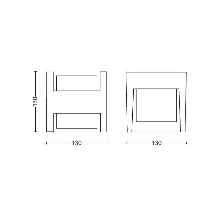 Philips Aplique de Exterior Arbor 2x4.5W LED 800lm 230V IP44 Antracita