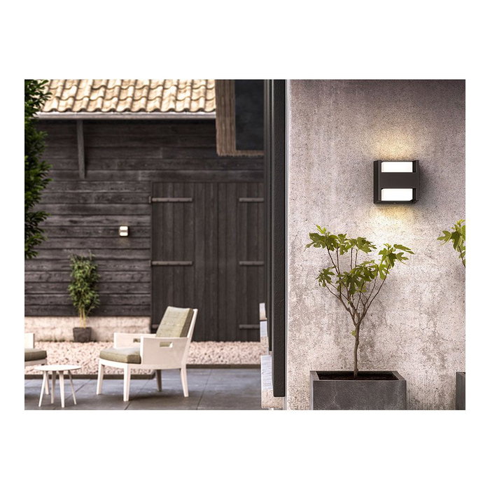 Philips Aplique LED Arbour 2x4,5W 800lm 4000K Antracita Pared