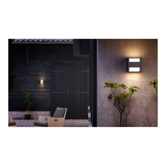 Philips Aplique LED Arbour 2x4,5W 800lm 4000K Antracita Pared