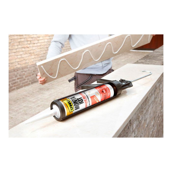 Uhu 6310642 Monta kit® Pegado Directo Adhesivo de Montaje Universal Rellenante Blanco 380 g