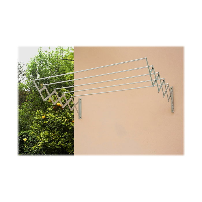 Fepre Tendedero de pared en acero epoxi blanco, 120 cm Fepre Tendedero de pared en acero epoxi blanco, 120 cm
