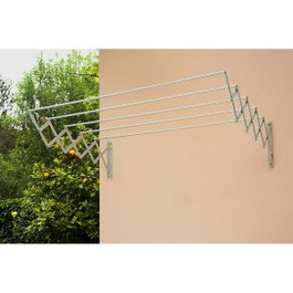 Fepre Tendedero de pared de aluminio con 120 cm de tendido