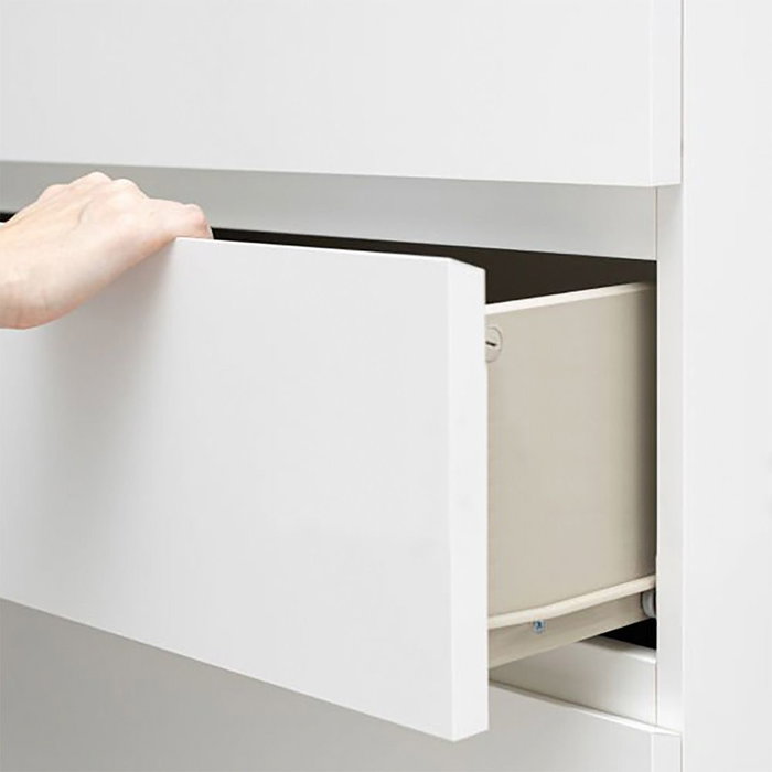 Micel Juego Guia Cajon GC1 75035 350mm Blanco Acero Extraccion Parcial Carga 18kg