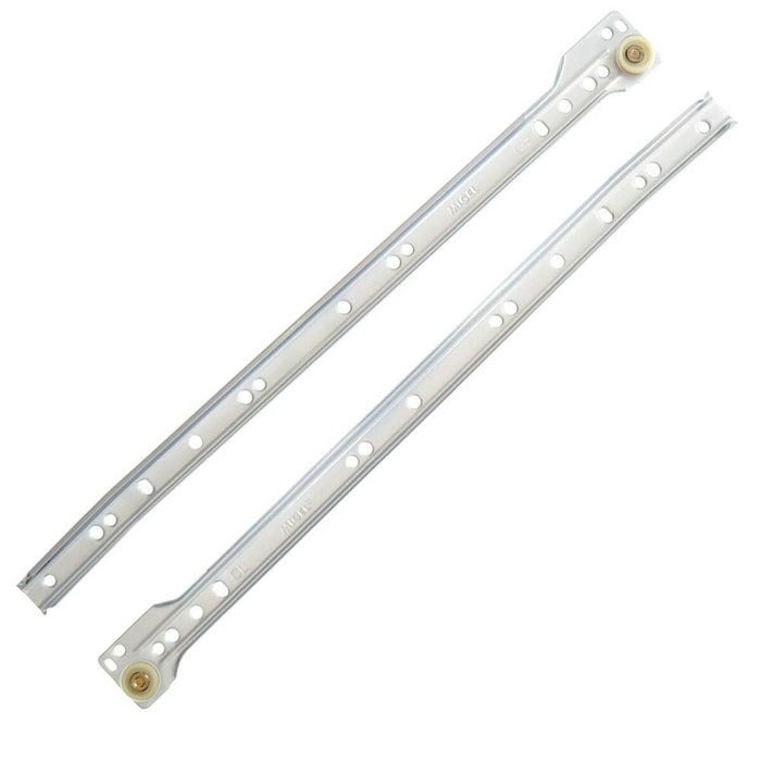 Micel Guía de cajón modelo gc01 de acero con acabado blanco, 450 mm