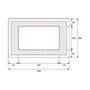 Micel Marco para microondas MCR1 60x40cm Negro