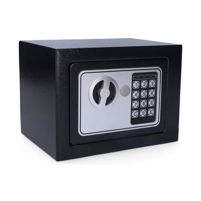 Micel Caja fuerte electrónica CFC03 con combinación numérica y llave, 23 x 17 x 17 cm