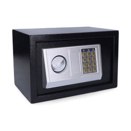 Micel Caja fuerte electrónica CFC01 con combinación y llave, 31 x 20 x 20 cm