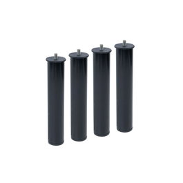 Micel Juego de 4 Patas para Somier sin Rueda, Acabado Negro, Ø50 x 270 mm, NE 96406