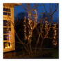 Lumineo Cortina LED Cascada para Árbol Exterior, 480 LEDs Luz Cálida, 12m Total, IP44, 8 Funciones, Temporizador 8h/16h, Cable 10m