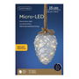 Lumineo Piña Microled ø15x21cm 15 Leds Luz Fija Blanco Cálido Interior Yute 100cm Cable Temporizador 6h