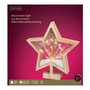Estrella de madera con microleds 4x26x28cm 25 leds, blanco cálido