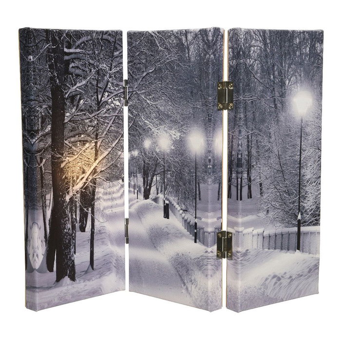 Cuadro Plegable con LEDs 2,8x48x38cm 8 LEDs Interior Luz Cálida 9xAA Cuadro Plegable con LEDs 2,8x48x38cm 8 LEDs Interior Luz Cálida 9xAA