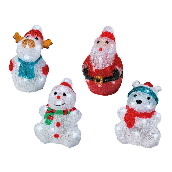 Lumineo Figura Acrílica LED para Interior 13x10x16cm 16 LEDs Modelos Surtidos