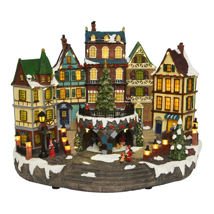 Escena navideña christmas village 25,5x40x31,5cm 48 leds Escena navideña christmas village 25,5x40x31,5cm 48 leds
